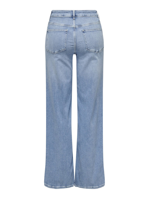 ONLY Madison Blush High Waist Wide Leg Jeans – Light Blue Organic Cotton Denim
