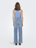 ONLY Madison Blush High Waist Wide Leg Jeans – Light Blue Organic Cotton Denim