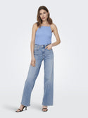 ONLY Madison Blush High Waist Wide Leg Jeans – Light Blue Organic Cotton Denim