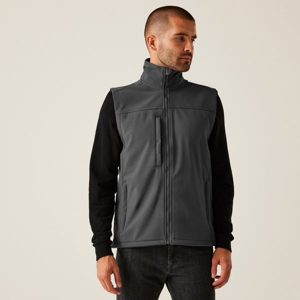 Regatta TRA788 Flux Softshell Bodywarmer | Water-Repellent Workwear Vest for Custom Embroidery
