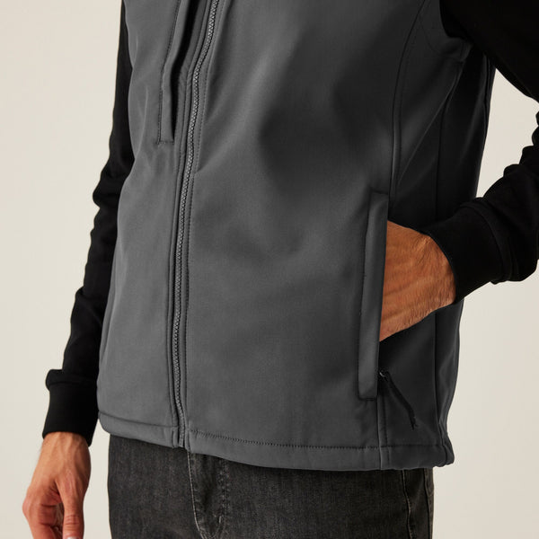 Regatta TRA788 Flux Softshell Bodywarmer | Water-Repellent Workwear Vest for Custom Embroidery
