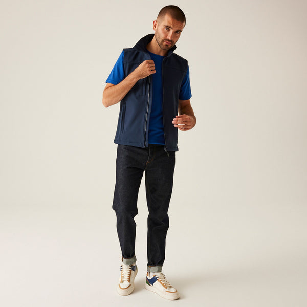 Regatta TRA788 Flux Softshell Bodywarmer | Water-Repellent Workwear Vest for Custom Embroidery