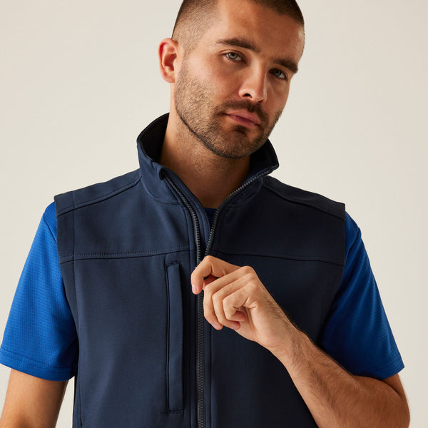Regatta TRA788 Flux Softshell Bodywarmer | Water-Repellent Workwear Vest for Custom Embroidery