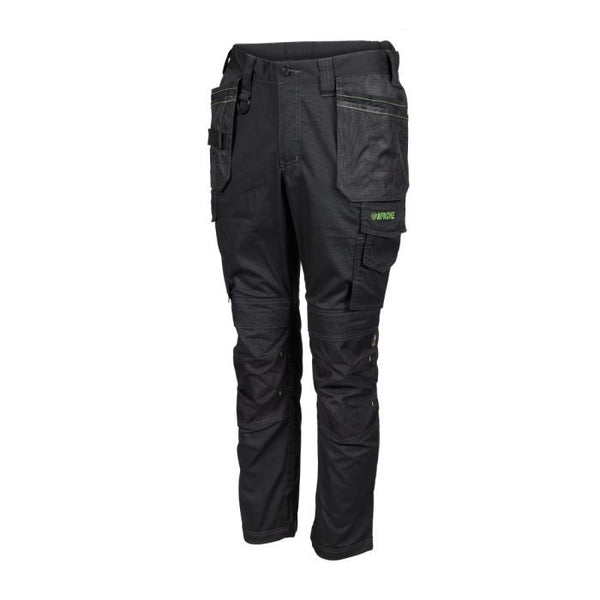 Apache Sudbury Black Stretch Slim Fit Work Trousers | Cordura-Reinforced Durable Sitewear