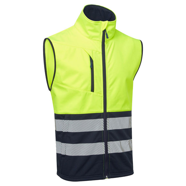 Essentials Hi Vis Eco Coolair Softshell Gilet | Sustainable Visibility & Comfort in Orange or Yellow