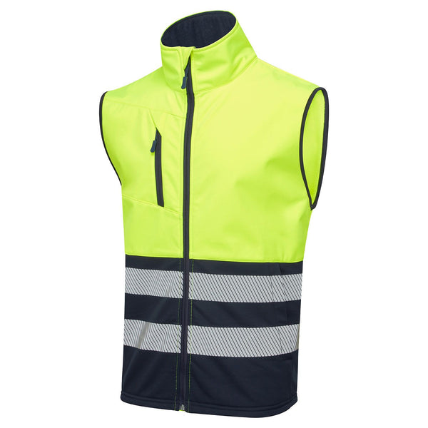 Essentials Hi Vis Eco Coolair Softshell Gilet | Sustainable Visibility & Comfort in Orange or Yellow