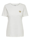 ONLY ONLKITA LIFE Short Sleeve Organic Cotton Top – Stylish with Glitter Detail