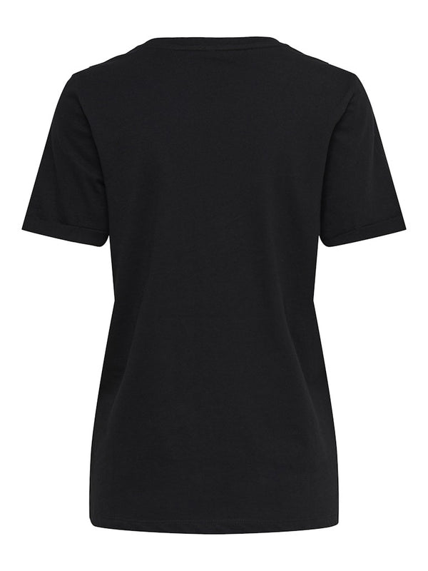 ONLY ONLKITA LIFE Short Sleeve Organic Cotton Top – Stylish with Glitter Detail