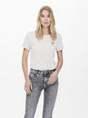 ONLY ONLKITA LIFE Short Sleeve Organic Cotton Top – Stylish with Glitter Detail