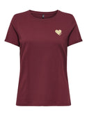 ONLY ONLKITA LIFE Short Sleeve Organic Cotton Top – Stylish with Glitter Detail