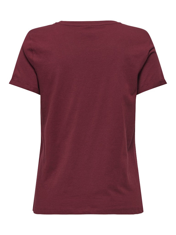 ONLY ONLKITA LIFE Short Sleeve Organic Cotton Top – Stylish with Glitter Detail