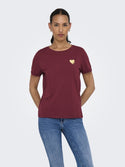 ONLY ONLKITA LIFE Short Sleeve Organic Cotton Top – Stylish with Glitter Detail