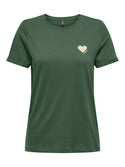 ONLY ONLKITA LIFE Short Sleeve Organic Cotton Top – Stylish with Glitter Detail
