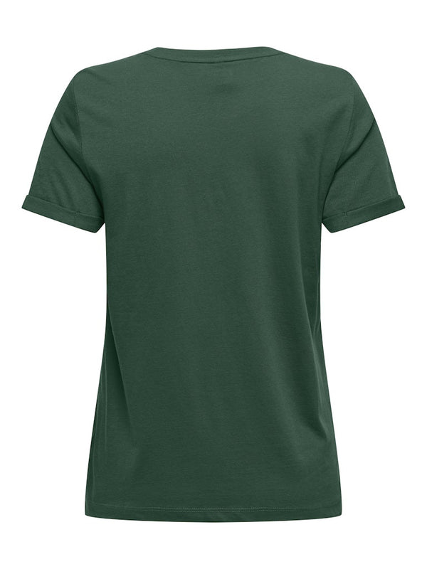 ONLY ONLKITA LIFE Short Sleeve Organic Cotton Top – Stylish with Glitter Detail