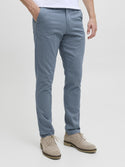Jack & Jones Mens Marco Bowie Slim Fit Smart Casual Chino Trouser - Stormy Grey - Borderland Muff