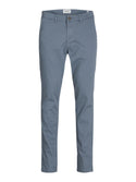 Jack & Jones Mens Marco Bowie Slim Fit Smart Casual Chino Trouser - Stormy Grey - Borderland Muff