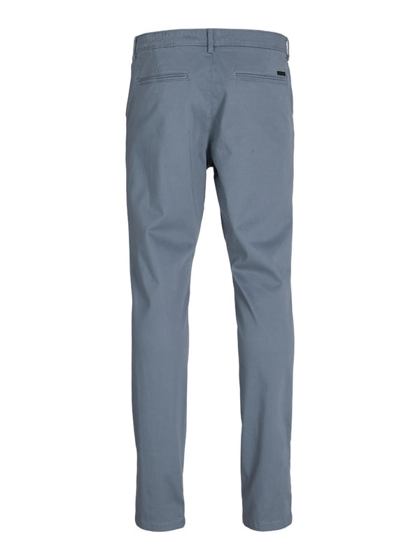 Jack & Jones Mens Marco Bowie Slim Fit Smart Casual Chino Trouser - Stormy Grey - Borderland Muff