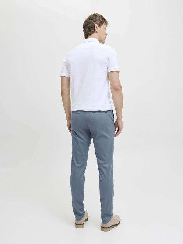 Jack & Jones Mens Marco Bowie Slim Fit Smart Casual Chino Trouser - Stormy Grey - Borderland Muff