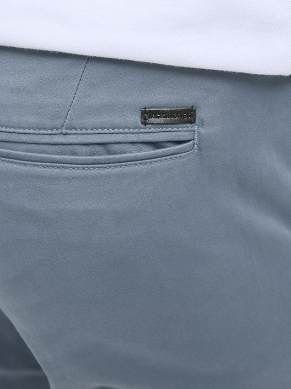 Jack & Jones Mens Marco Bowie Slim Fit Smart Casual Chino Trouser - Stormy Grey - Borderland Muff
