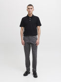 Jack & Jones Mens Marco Bowie Slim Fit Smart Casual Chino Trouser - Castelrock Grey - Borderland Muff
