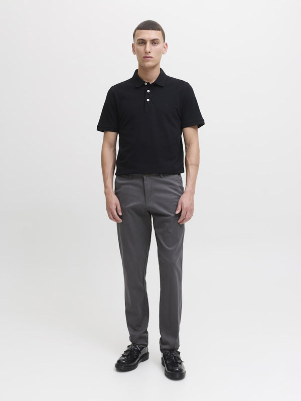 Jack & Jones Mens Marco Bowie Slim Fit Smart Casual Chino Trouser - Castelrock Grey - Borderland Muff