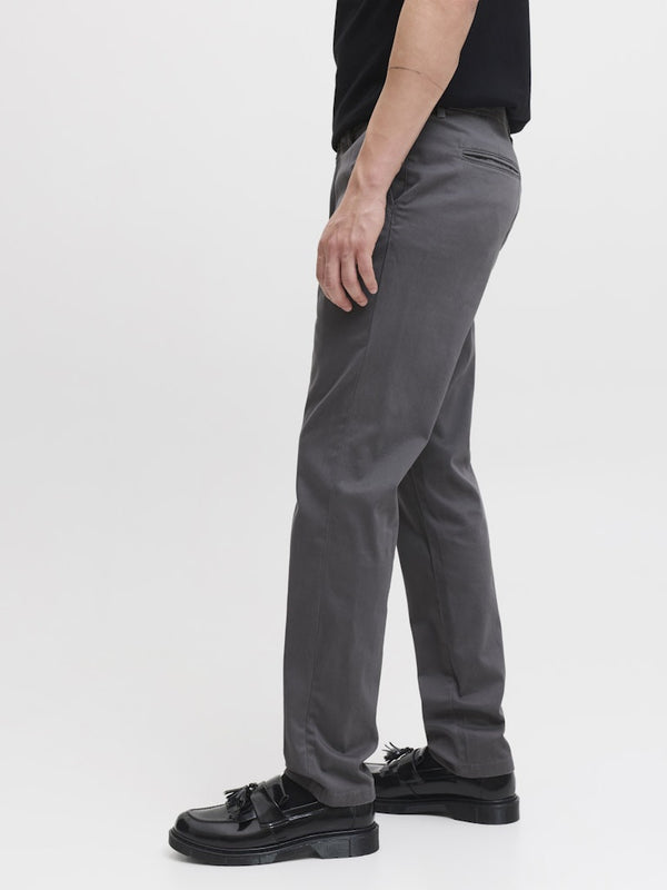 Jack & Jones Mens Marco Bowie Slim Fit Smart Casual Chino Trouser - Castelrock Grey - Borderland Muff