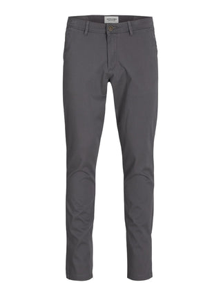 Jack & Jones Mens Marco Bowie Slim Fit Smart Casual Chino Trouser - Castelrock Grey - Borderland Muff
