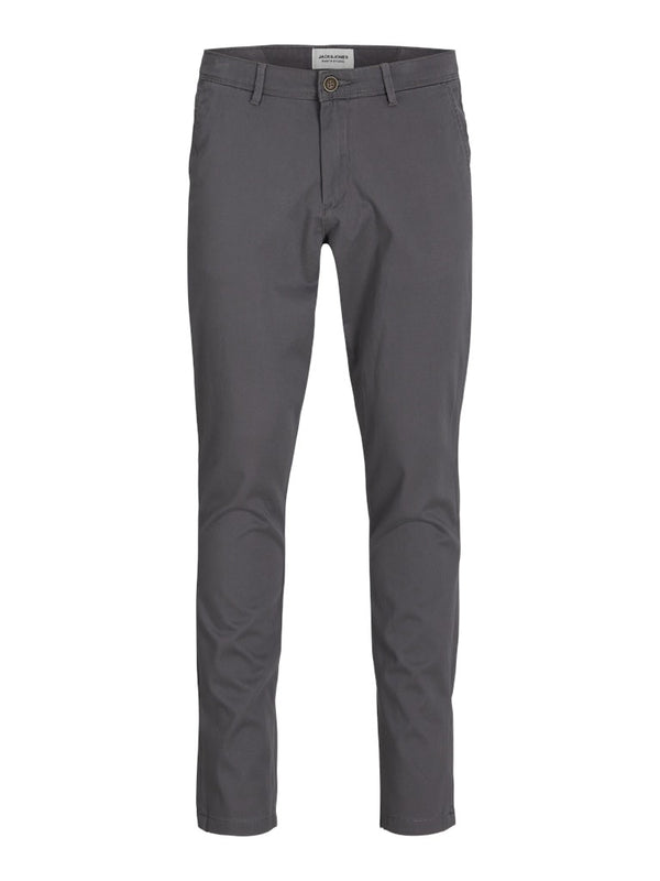Jack & Jones Mens Marco Bowie Slim Fit Smart Casual Chino Trouser - Castelrock Grey - Borderland Muff