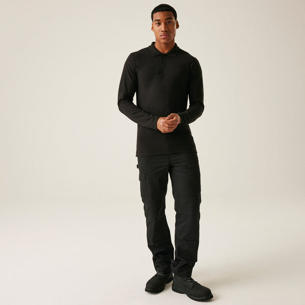 Regatta TRS222 Pro Long Sleeve Polo Shirt – Durable Rebrandable Workwear for Trades & Teams
