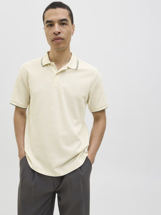 Jack & Jones JJEAustin Polo Shirt | Recycled Cotton Blend | Men's Short Sleeve Polo - Borderland Muff
