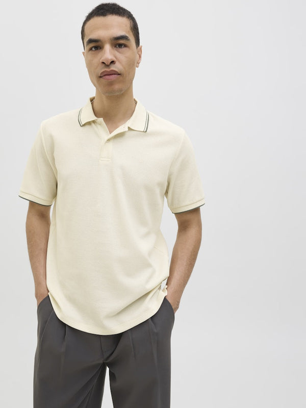 Jack & Jones JJEAustin Polo Shirt | Recycled Cotton Blend | Men's Short Sleeve Polo - Borderland Muff