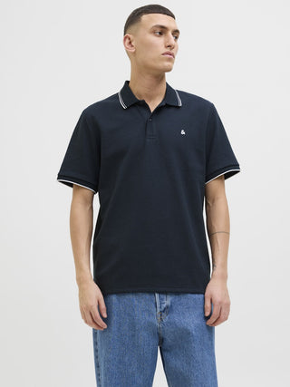 Jack & Jones JJEAustin Polo Shirt | Recycled Cotton Blend | Men's Short Sleeve Polo - Borderland Muff