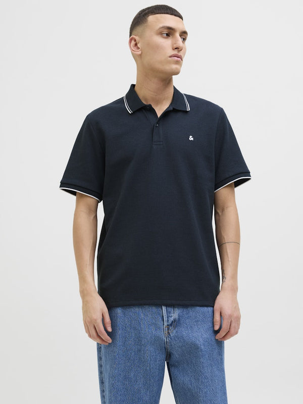 Jack & Jones JJEAustin Polo Shirt | Recycled Cotton Blend | Men's Short Sleeve Polo - Borderland Muff