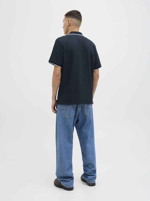 Jack & Jones JJEAustin Polo Shirt | Recycled Cotton Blend | Men's Short Sleeve Polo - Borderland Muff