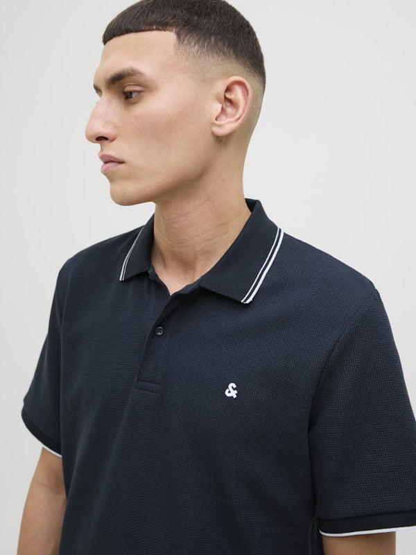 Jack & Jones JJEAustin Polo Shirt | Recycled Cotton Blend | Men's Short Sleeve Polo - Borderland Muff