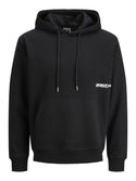 Jack & Jones JCO Union Minimal Print Hoodie | Relaxed Fit Pullover for Teens & Men - Borderland Muff