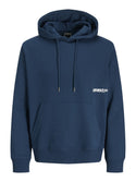 Jack & Jones JCO Union Minimal Print Hoodie | Relaxed Fit Pullover for Teens & Men - Borderland Muff