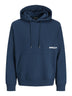 Jack & Jones JCO Union Minimal Print Hoodie | Relaxed Fit Pullover for Teens & Men - Borderland Muff