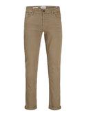 JACK & JONES JPSTGLENN Ethan Slim Fit Chino Trousers | Mid-Rise Smart-Casual Pants - Borderland Muff