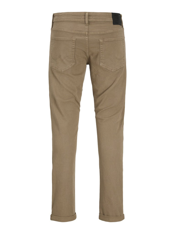 JACK & JONES JPSTGLENN Ethan Slim Fit Chino Trousers | Mid-Rise Smart-Casual Pants - Borderland Muff