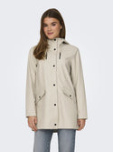 ONLY ONLELISA Women's Water Repellent Hooded Raincoat in Kalamata | Recycled Polyester - Borderland Muff