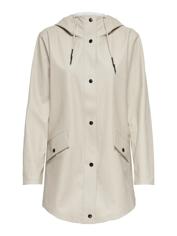 ONLY ONLELISA Women's Water Repellent Hooded Raincoat in Kalamata | Recycled Polyester - Borderland Muff