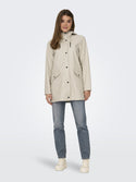 ONLY ONLELISA Women's Water Repellent Hooded Raincoat in Kalamata | Recycled Polyester - Borderland Muff