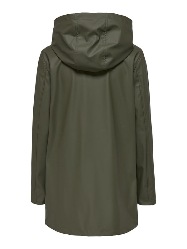 ONLY ONLELISA Women's Water Repellent Hooded Raincoat in Kalamata | Recycled Polyester - Borderland Muff
