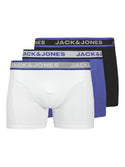 Jack & Jones JACHUDSON Men's Black Organic Cotton Trunks 3-Pack – Short Fit Underwear