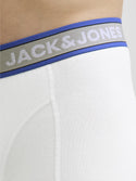 Jack & Jones JACHUDSON Men's Organic Cotton Trunks 3-Pack – Black, Blue & White - Borderland Muff