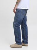 Jack & Jones JJICHRIS JJCLASSIC 440 Men's Relaxed Fit Jeans – Blue Denim | Organic Cotton - Borderland Muff