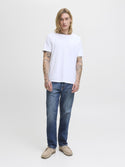Jack & Jones JJICHRIS JJCLASSIC 440 Men's Relaxed Fit Jeans – Blue Denim | Organic Cotton - Borderland Muff