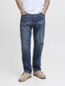 Jack & Jones JJICHRIS JJCLASSIC 440 Men's Relaxed Fit Jeans – Blue Denim | Organic Cotton - Borderland Muff