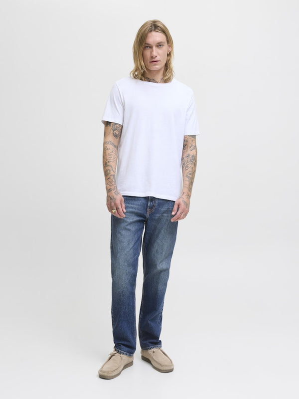 Jack & Jones JJICHRIS JJCLASSIC 440 Men's Relaxed Fit Jeans – Blue Denim | Organic Cotton - Borderland Muff